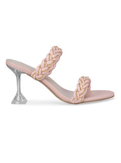 Pink Braided Strap Heels