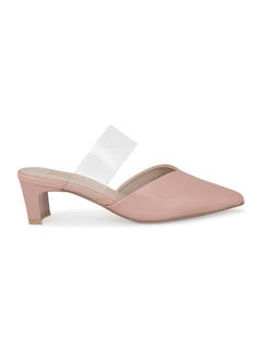 Pink Pointed Toe Mules