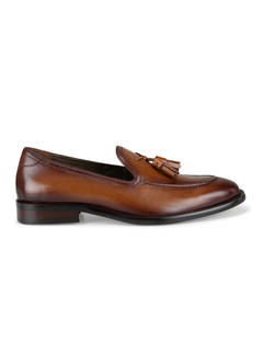 Tan Dual Tone Loafers With Tassels