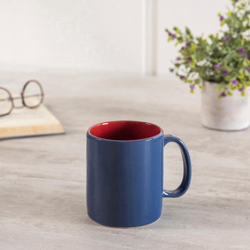 Set of 6 Coupe Blue Coffee Mugs