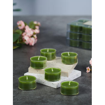 Set of 4 Green Mandarin Cranberries Tealight Candles