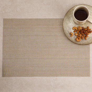 Set Of 6: Gold Classic Weave Placemat