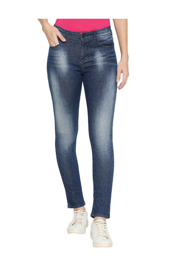Spykar Cotton Mid Rise Skinny Ankle Length Fit Jeans (Adora)