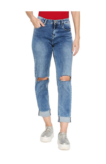 Spykar Blue Cotton Low Rise Skinny Fit Jeans (Skinny)
