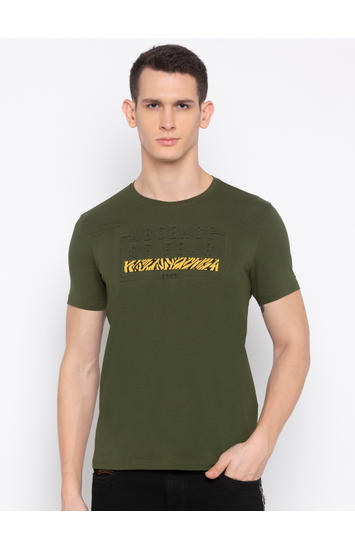 Olive Printed T-Shirt