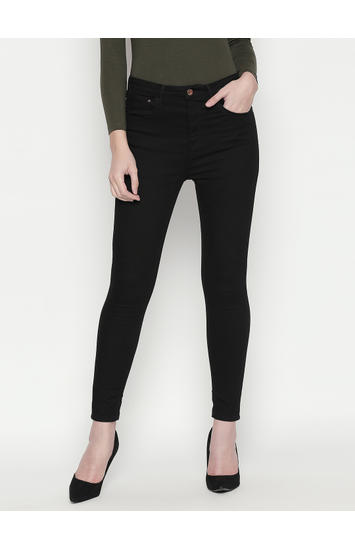 Black Solid Slim Fit Jeans