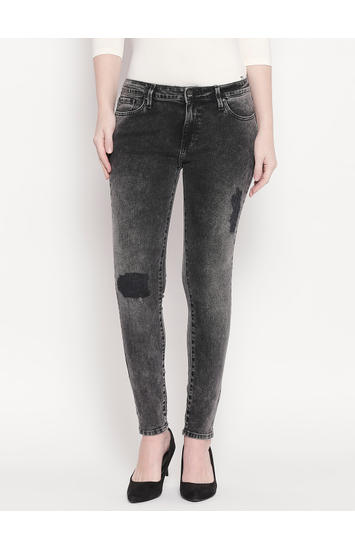 Carbon Black Low-rise Waist Super Skinny Fit Jeans