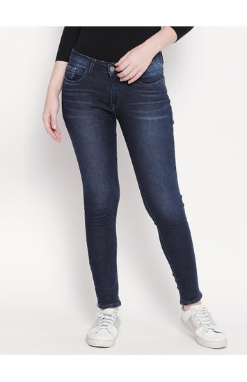 Blue Low-rise Waist Super Skinny Fit Jeans