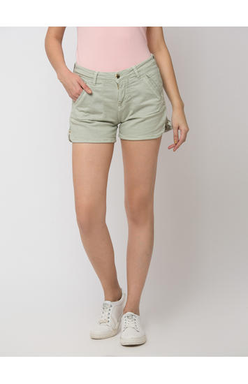 Mint Cotton Shorts