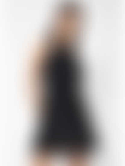 Self Design Black Dress