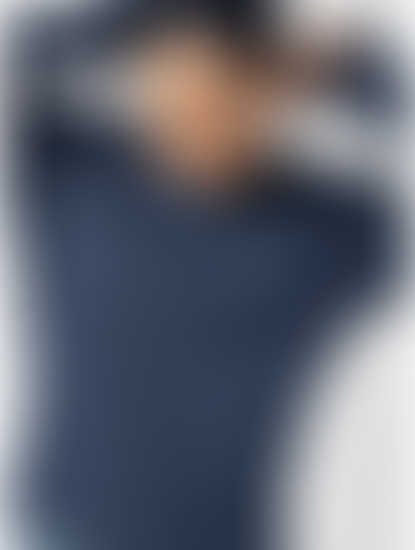 Navy Ribbed T-Shirt
