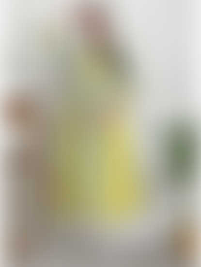Floral Print Yellow Cotton Maternity Kurta