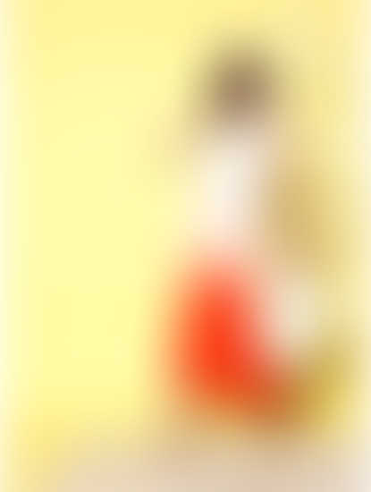 Orange and White Beachwear Cover-up dress