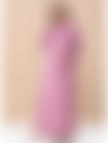 Geometric Print Pink Woolen Maternity Nighty Full Length with Hoodie