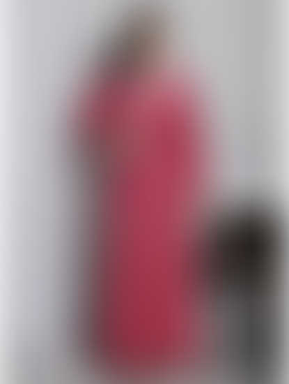 Pink Polka Dot Printed Woolen Nighty