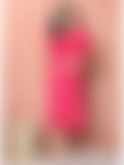 Pink Solid Velour Maternity Dress