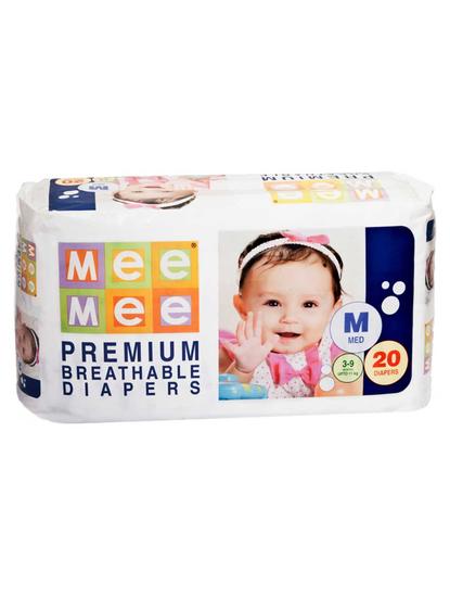 Mee Mee Premium Medium Size Diapers (20 Count)