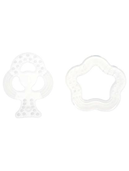 Mee Mee Multi-Textured Silicone Teether (White, 2 Pieces)