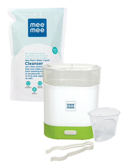 Mee Mee Advanced 3 in 1 Steam Sterilizer and Baby Liquid Cleanser (500ml)