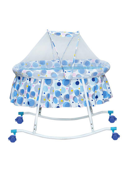 Mee Mee Baby Cradle with Mosquito Net (Blue)