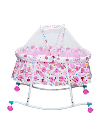 Mee Mee Baby Cradle with Mosquito Net (Pink)