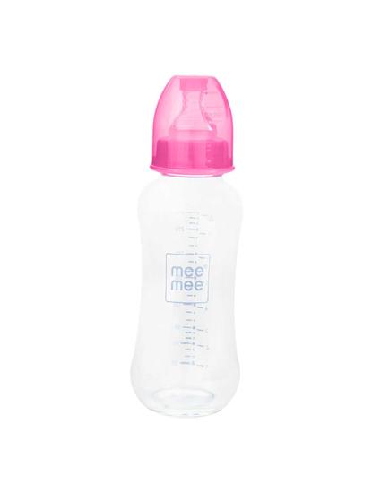 Mee Mee Premium Glass Feeding Bottle - Blue (240 ml)