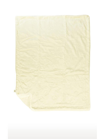 Cream Double Layered Blanket with Embossed Printing