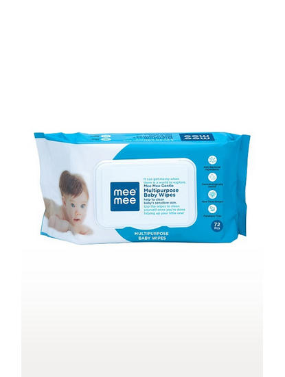 White and Blue Multipurpose Gentle Baby Wipes