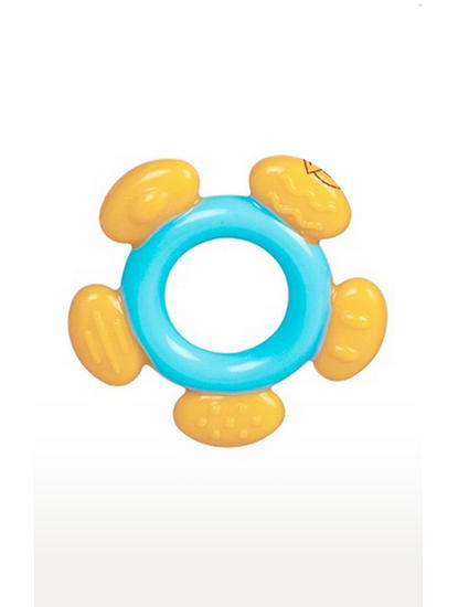 Blue and Yellow Textured Silicone Teether