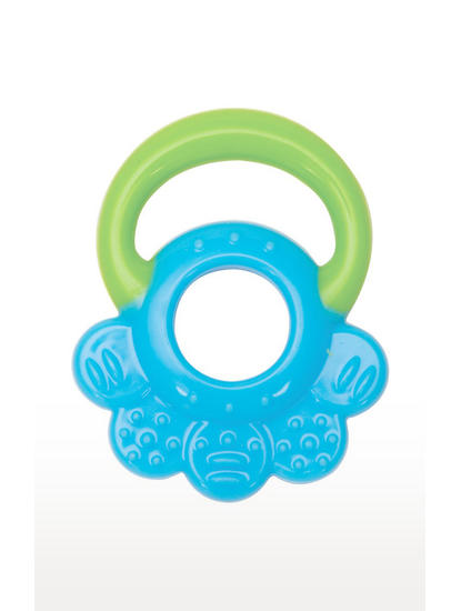 Blue and Green Textured Silicone Teether