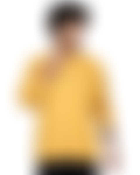 Columbia Mens Yellow UPF 50 M Columbia Logo Fleece Crew Pullover