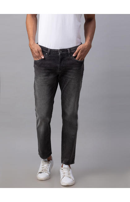 Spykar Black Cotton Slim Fit Jeans (Slim)