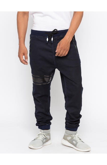 Navy Solid jogger Fit Jeans