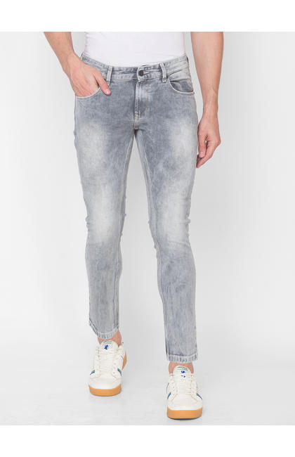 Spykar Grey Cotton Men Jeans (KANO)