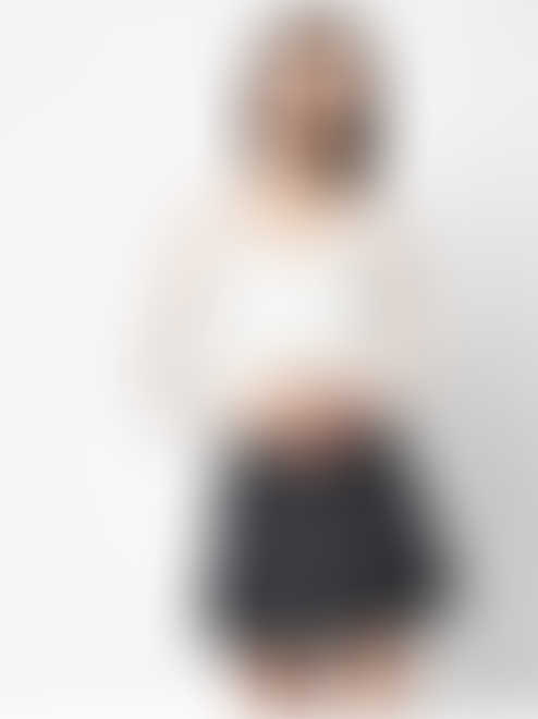 Dobby White Crop Top