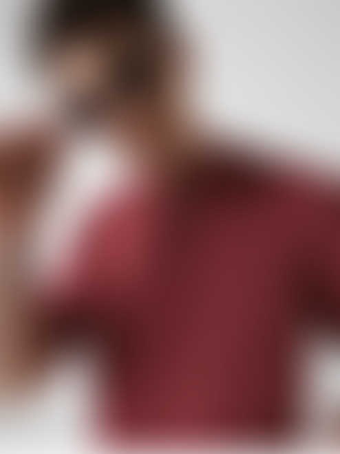 Exquisite Scarlet Red Textured Kurta
