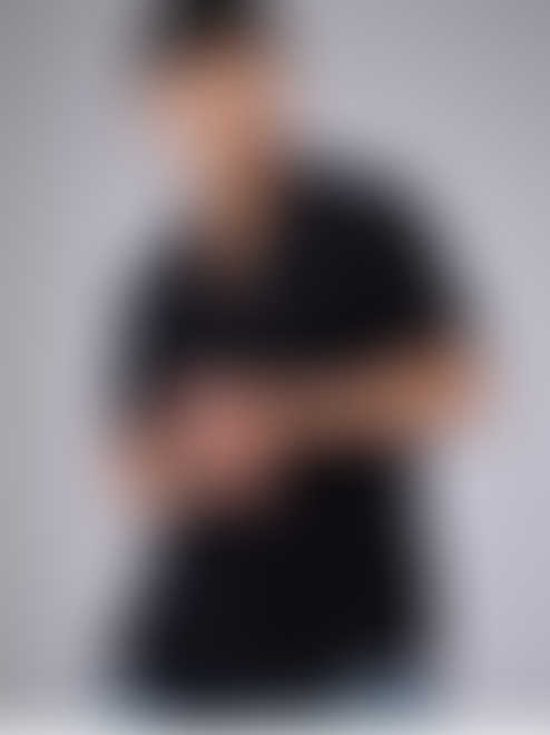 Timeless Black Double Cloth Crinkled Shirt