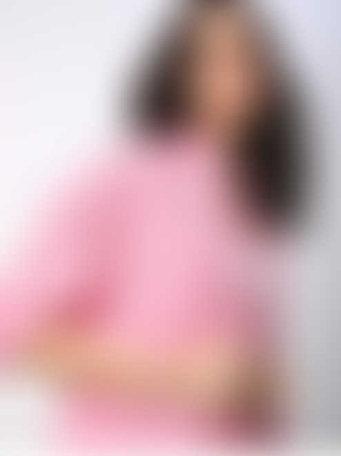 Hot Pink & White Seersucker Gingham Checked Oversized Shirt