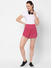 Stylish Pink Cotton Sports Shorts