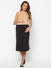 Stylish Black Cotton Maternity Skirt 