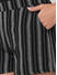 Trendy Striped Cotton Lounge Shorts