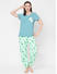 Chic Green Cotton Pyjama Set