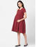 Stylish Maroon Maternity Dress