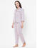 Classic Pink, Purple Rayon Pyjama Set
