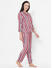 Classic Red, Grey Rayon Pyjama Set