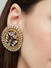 Red Kundan Beads Gold Plated Spherical Stud Earring