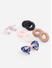 Toniq Kids Set Of 8 Multi-Color Glitter Cat Meow Bow Hair Clip & Spiral Rubber Band Set For Girls