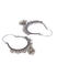 Ghungroo Silver Plated Oxidised Oversized Hoop Jhumka Earring