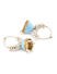 Fida Gold Wedding Ethnic Traditional Sky Blue Enamelled Pearl Hoop Earrings For Women