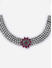 Ruby Silver Plated Oxidised Jewellery Set